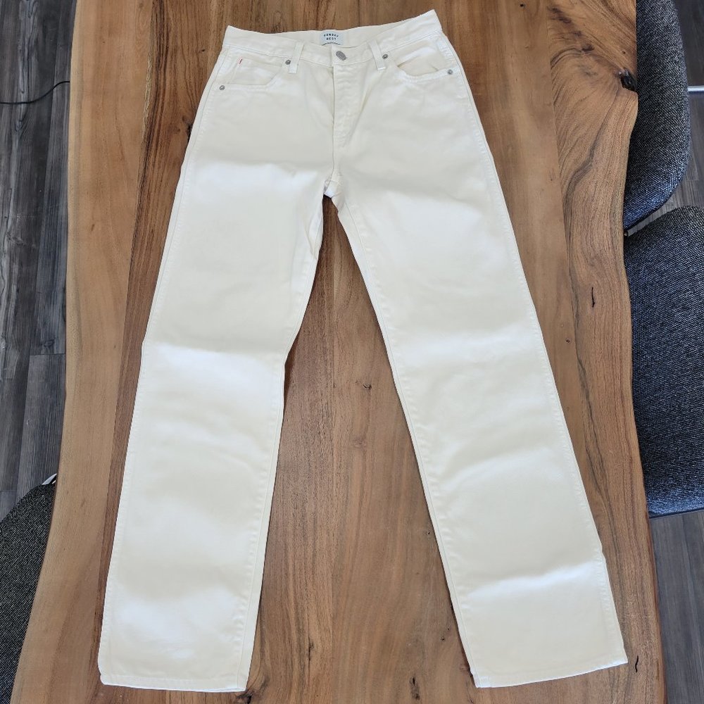 Aritzia Sunday Best white jeans - Picture 2 of 9